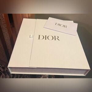 Auth Empty White Magnetic Dior Box 12.25” x 12.25” x 2.75” With Tissue and Card